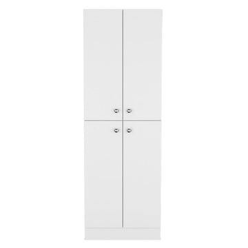 Spacious Pantry Cabinet with Four Doors and Multiple Shelves