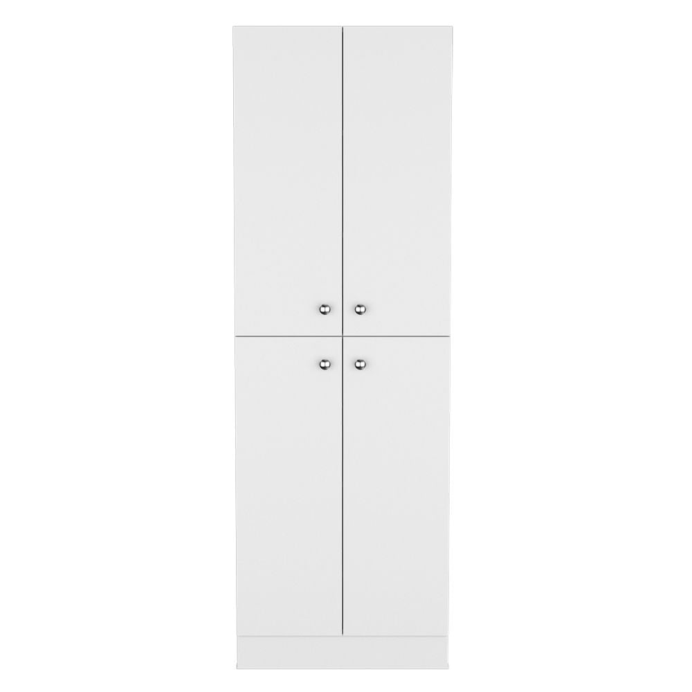 Spacious Pantry Cabinet with Four Doors and Multiple Shelves