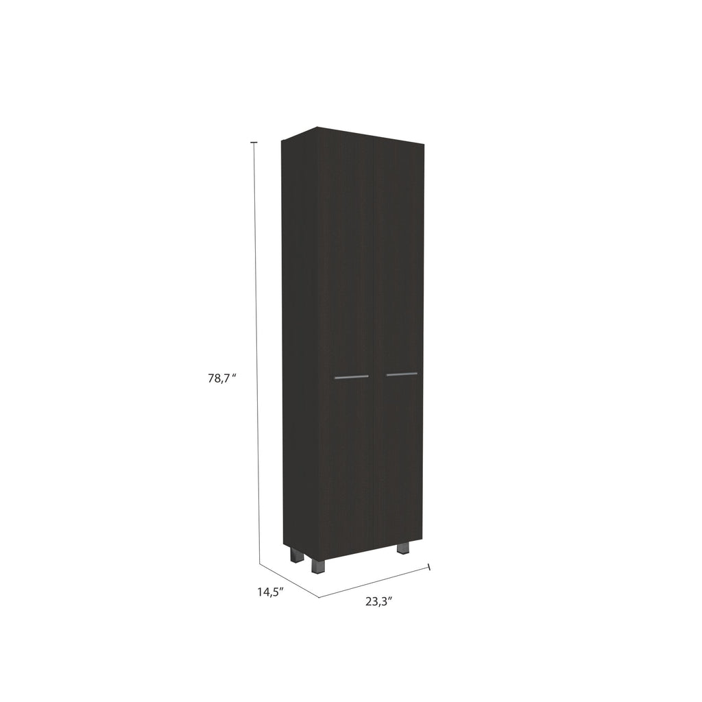 Five-Shelf Pantry Cabinet with Minimalist Design