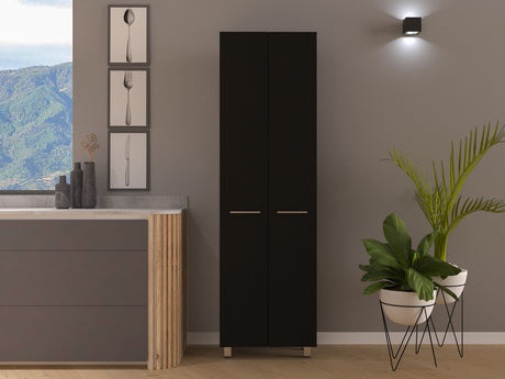 Five-Shelf Pantry Cabinet with Minimalist Design