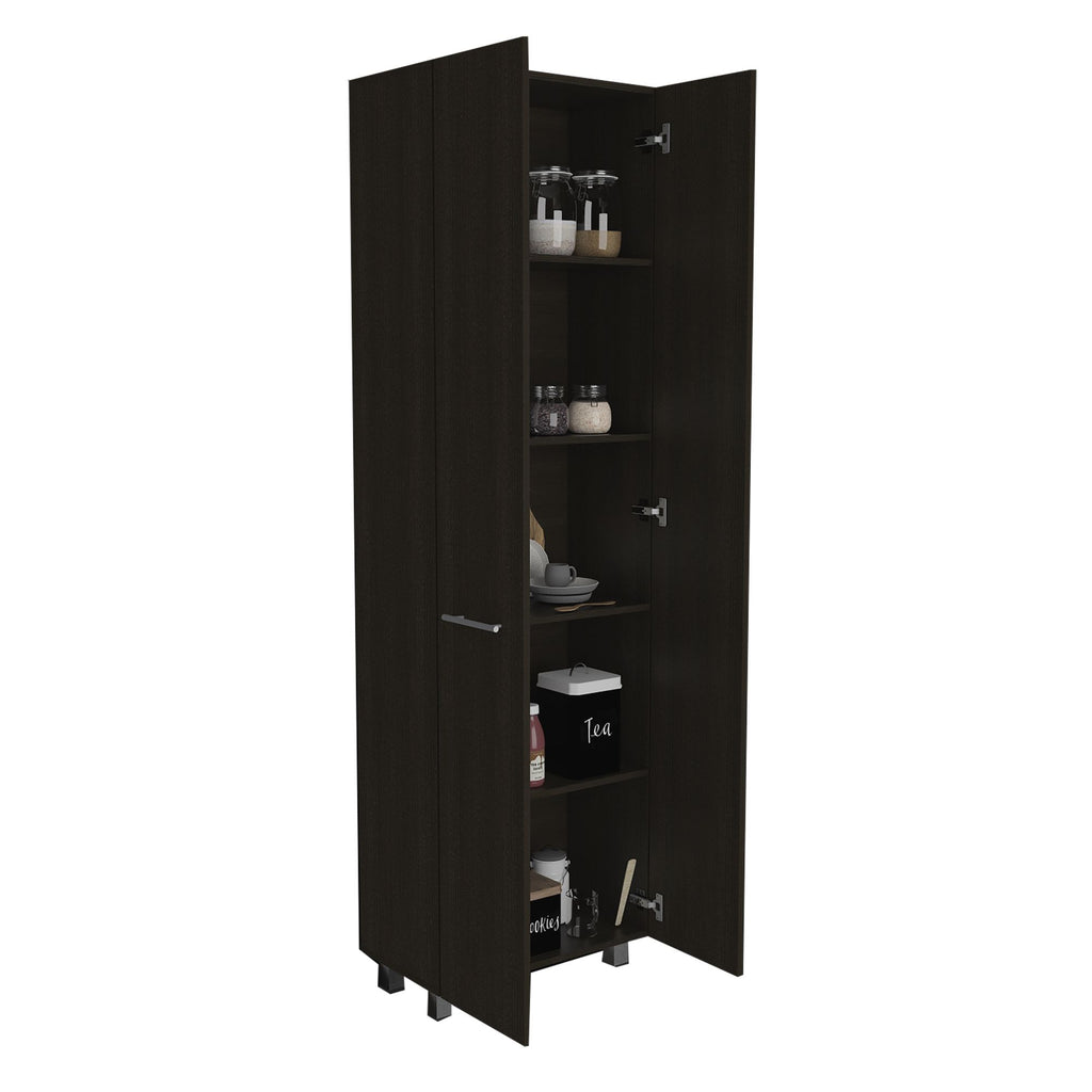Five-Shelf Pantry Cabinet with Minimalist Design