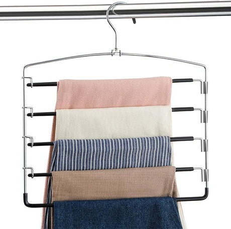 Multi-Layer Pants Hangers That Keep Trousers Neat and Non-Slip