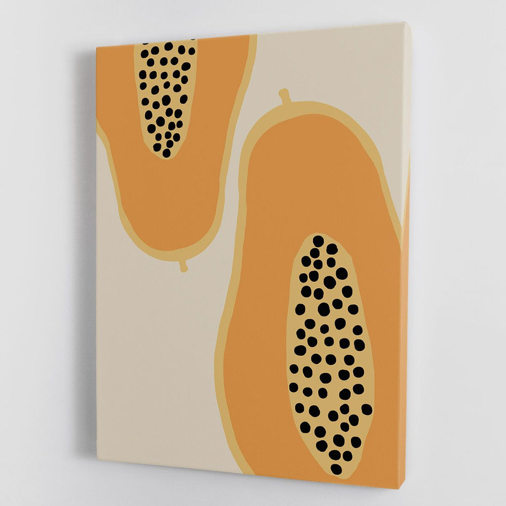 Papaya Minimalist Canvas Print or Poster