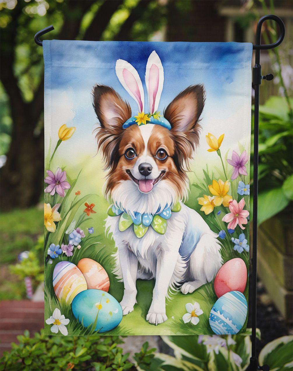 Papillon Easter Egg Hunt Double-Sided Garden Flag
