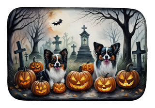 Papillon Spooky Halloween Dish Drying Mat