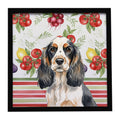 Parti Cocker Spaniel Vegetables Framed Wall Art