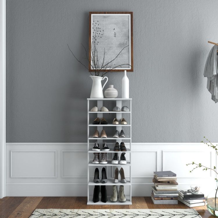 Patented 7-Tier Vertical Shoe Rack for Neat Entryways