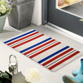Patriotic Red White Blue Doormat - Festive Entrance Mat for Home Decor - 24in x 16in