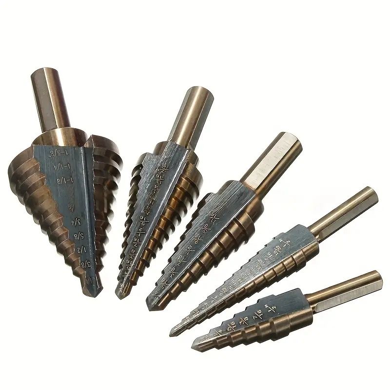 Multi-Size Pagoda Step Drill Bit Set