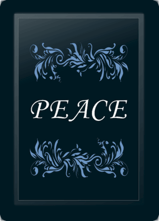Peace Floral Blue Interchangeable Logo Panel