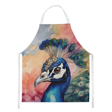 Colorful Peacock Artwork Bib Apron