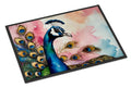 Peacock Artwork Doormat for Indoor or Outdoor Entryways