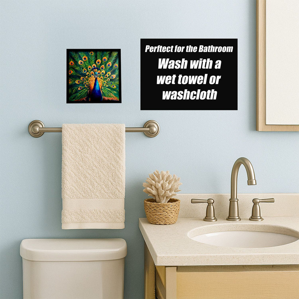 Peacock Artwork in a Sleek Contemporary Frame