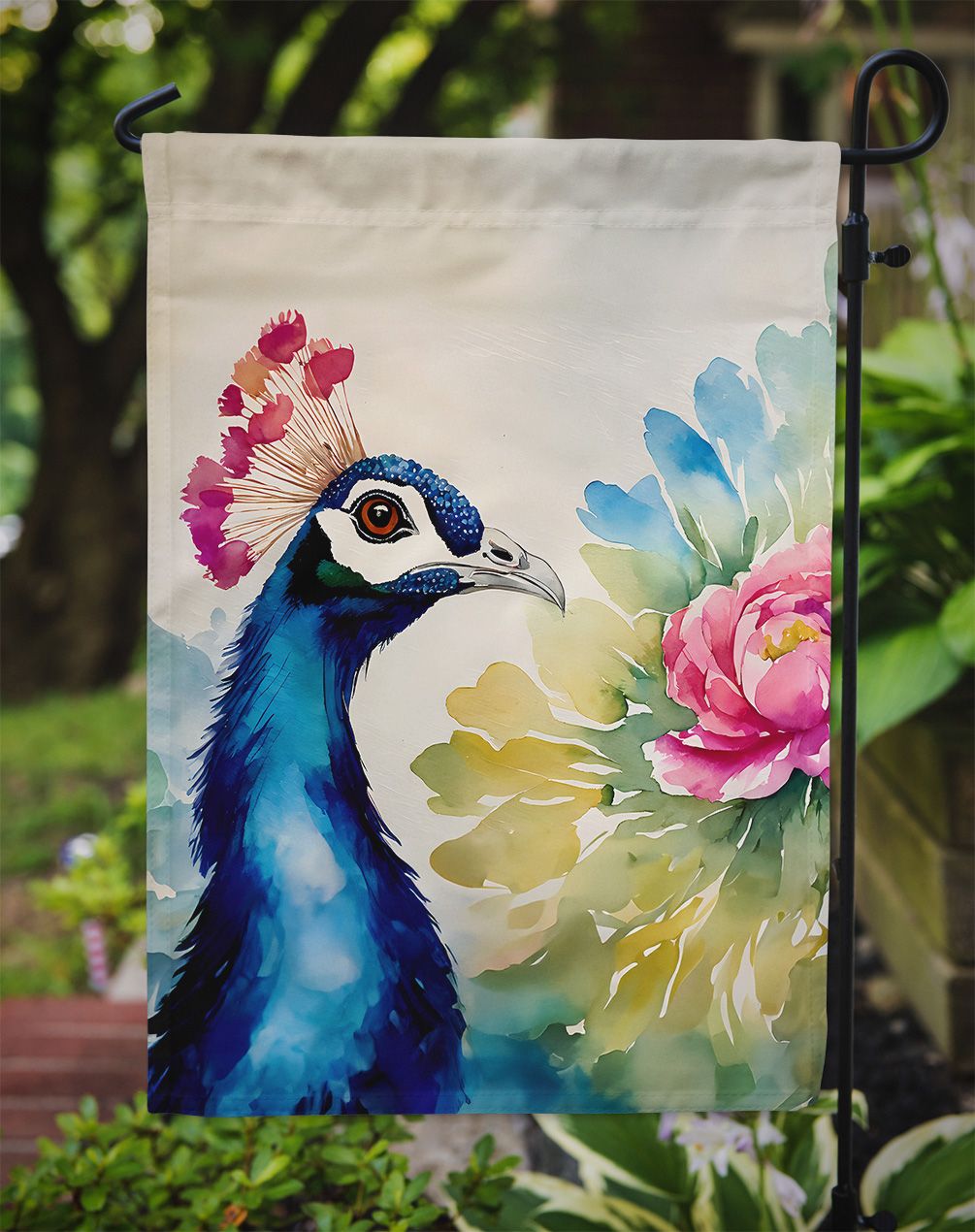 Peacock Garden Flag – Vibrant Outdoor Decor for Patio and Yard