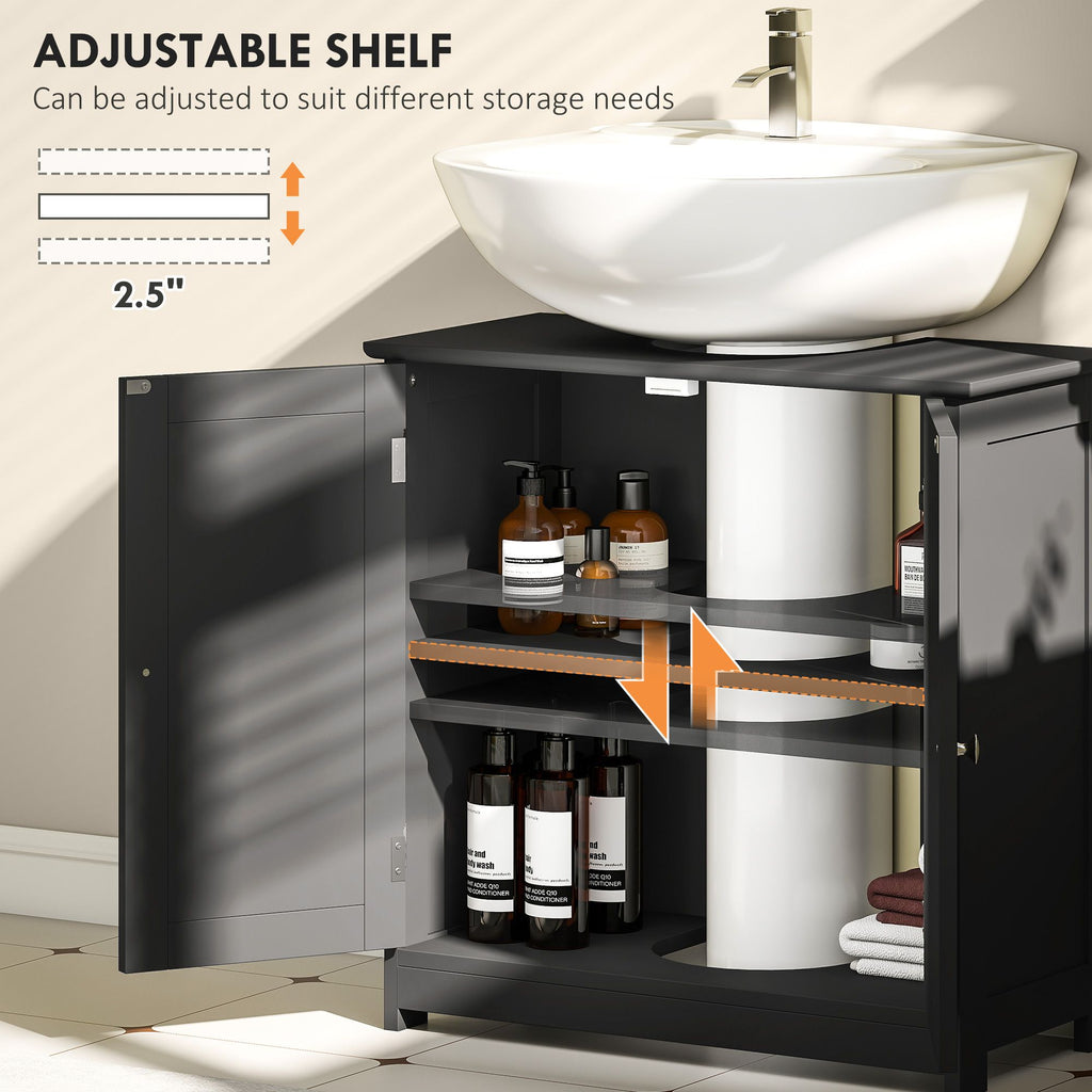 Pedestal Sink Storage Cabinet with Adjustable Shelf and U-Shape Cut-Out
