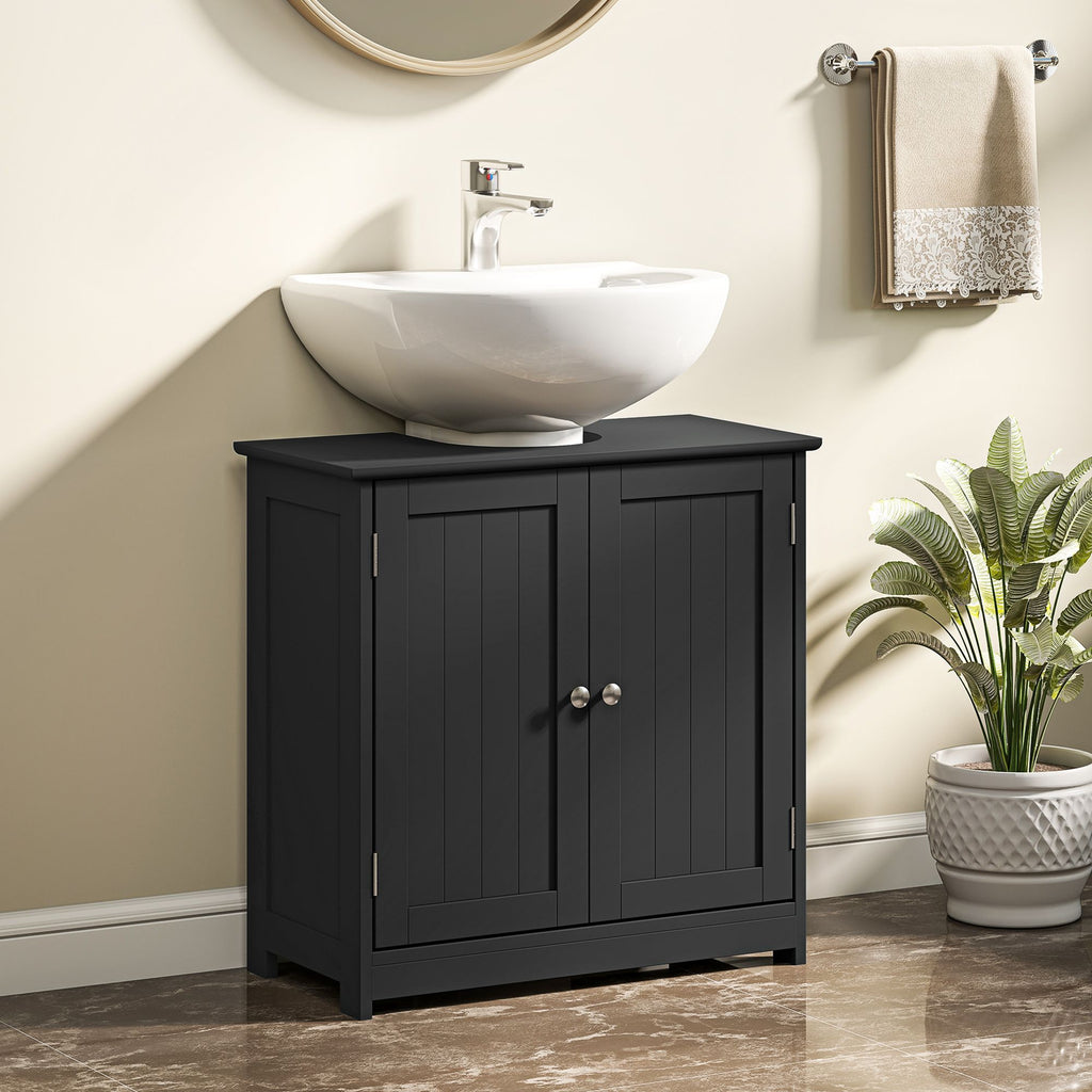 Pedestal Sink Storage Cabinet with Adjustable Shelf and U-Shape Cut-Out
