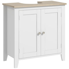 U-Shaped Under Sink Storage Cabinet with Adjustable Shelf