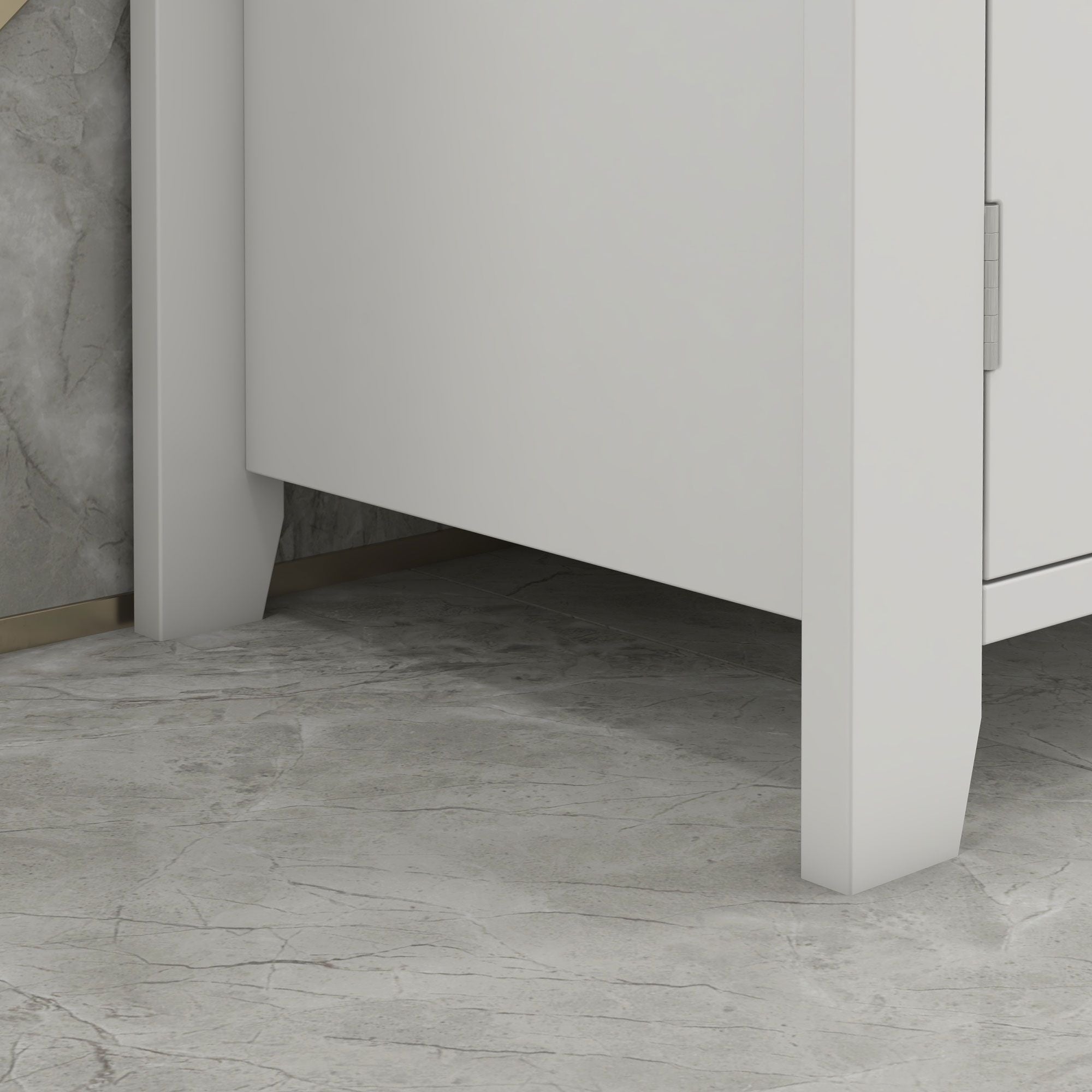 U-Shaped Under Sink Storage Cabinet with Adjustable Shelf