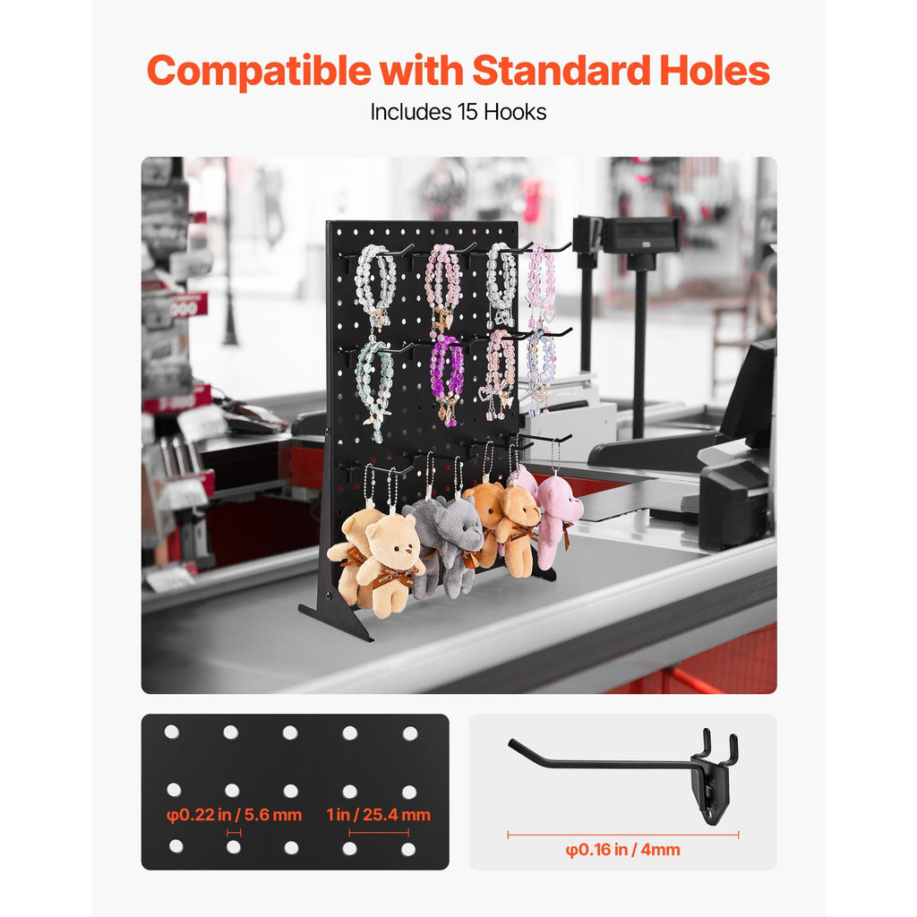 Tabletop Pegboard Display Stand with Hooks – Organize & Showcase Items