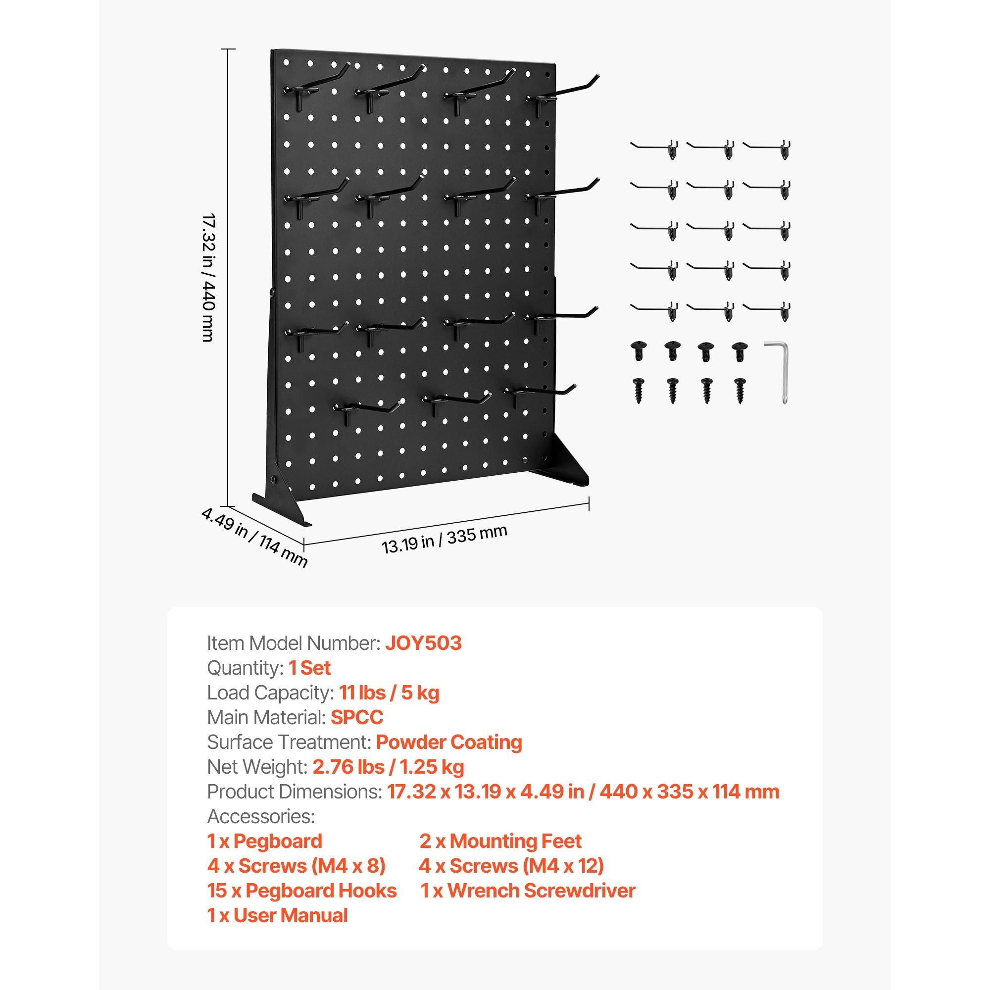 Tabletop Pegboard Display Stand with Hooks – Organize & Showcase Items