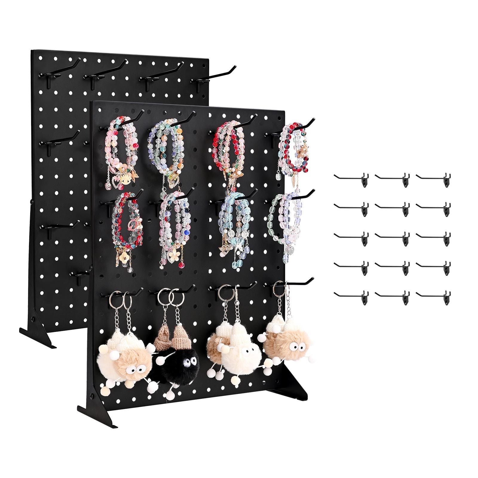 Tabletop Pegboard Display Stand with Hooks – Organize & Showcase Items