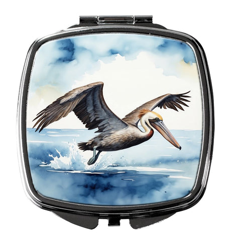 Diving Pelican Artwork Folding Compact Mirror