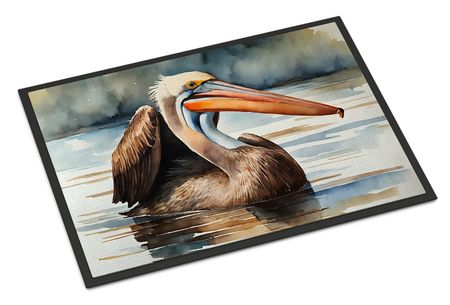 Pelican Artwork Doormat with Relaxed Coastal Character