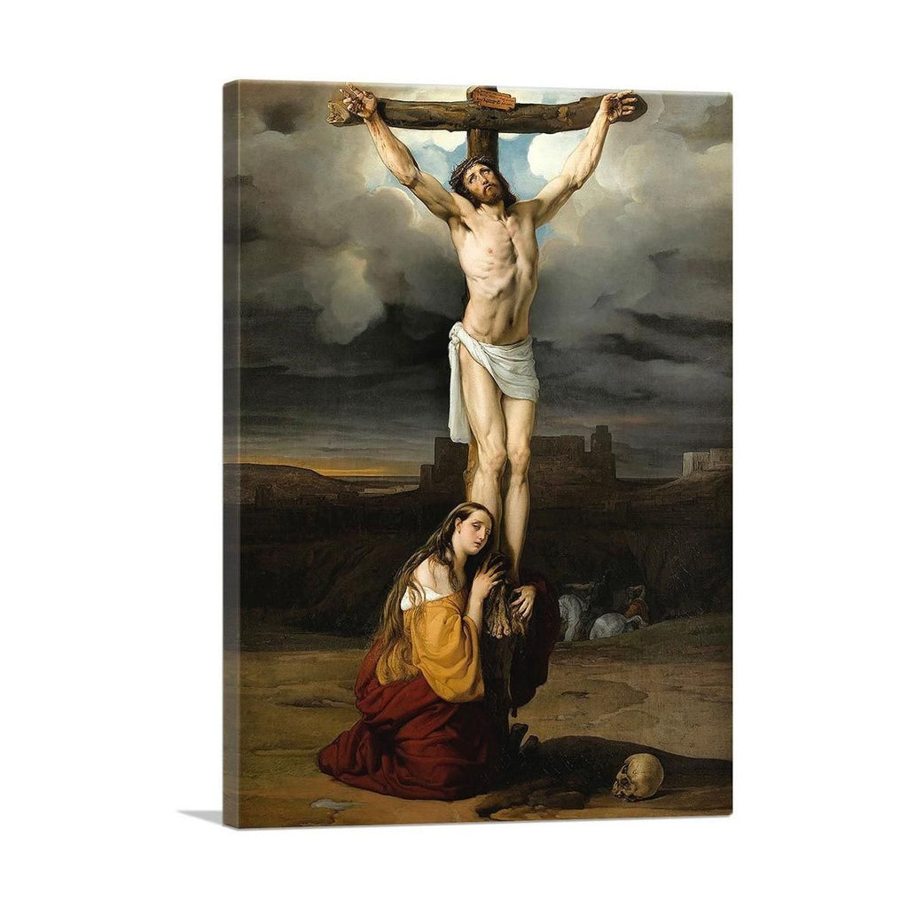 Penitent Magdalene At Of The Cross 1832 Premium Canvas Art - 28" x 20" / 70cm x 50cm (approx) / Standard Framed Canvas Print