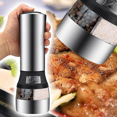 Perfect Blend Dual-Sided Electric Salt and Pepper Grinder