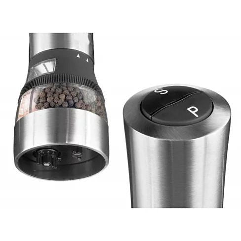 Perfect Blend Dual-Sided Electric Salt and Pepper Grinder