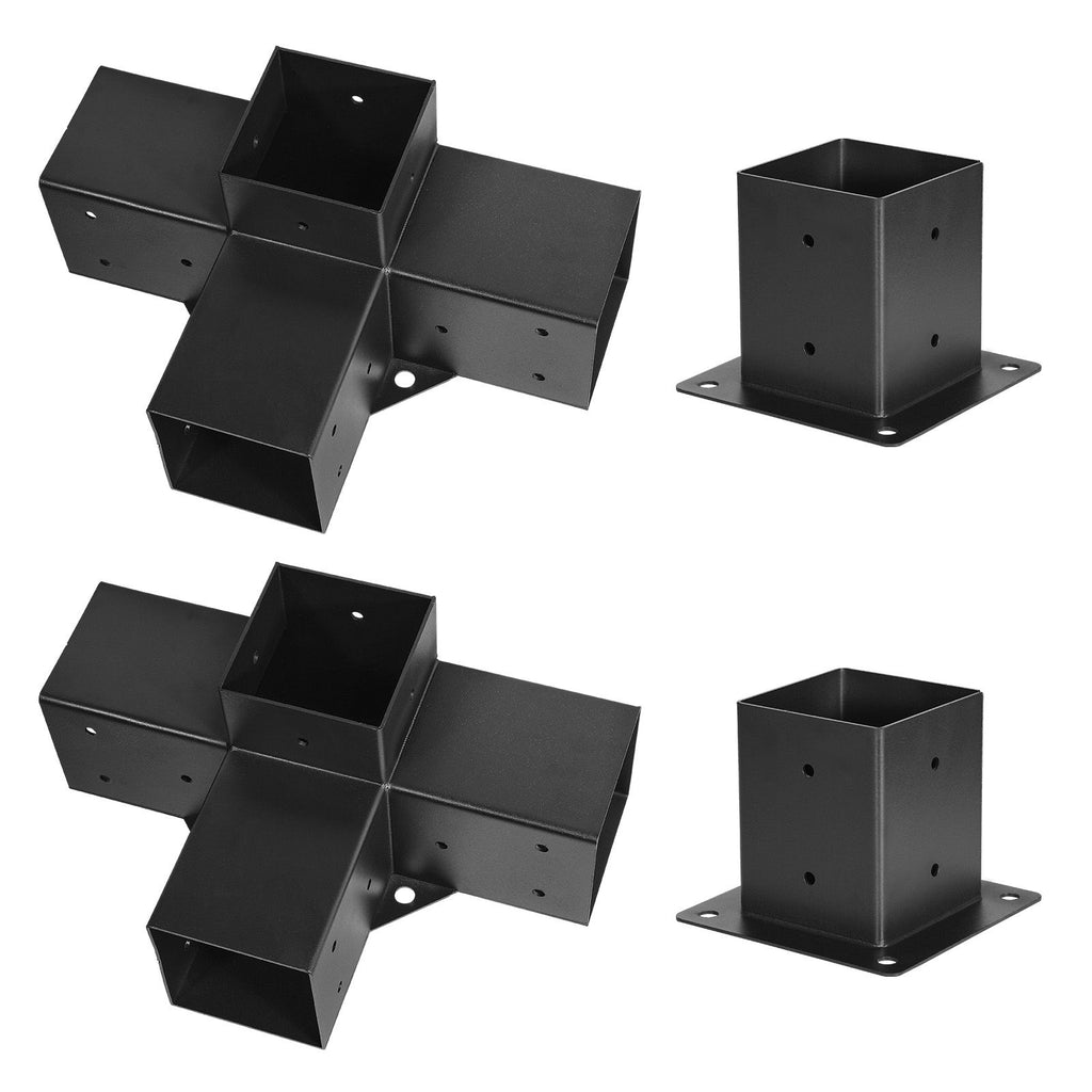 Four-Way Pergola Bracket Kit for DIY Wood Structures