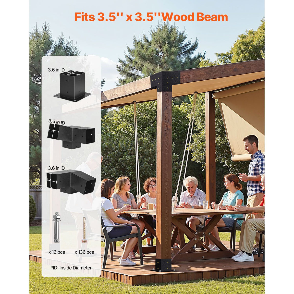 VEVOR Slanted Pergola Bracket Kit