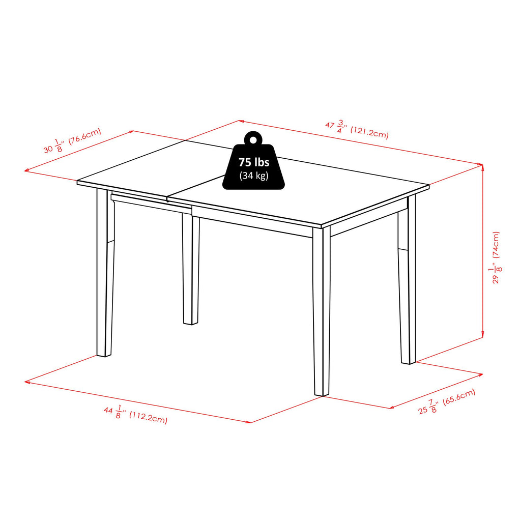 Space-Saving Drop Leaf Dining Table with Versatile Design