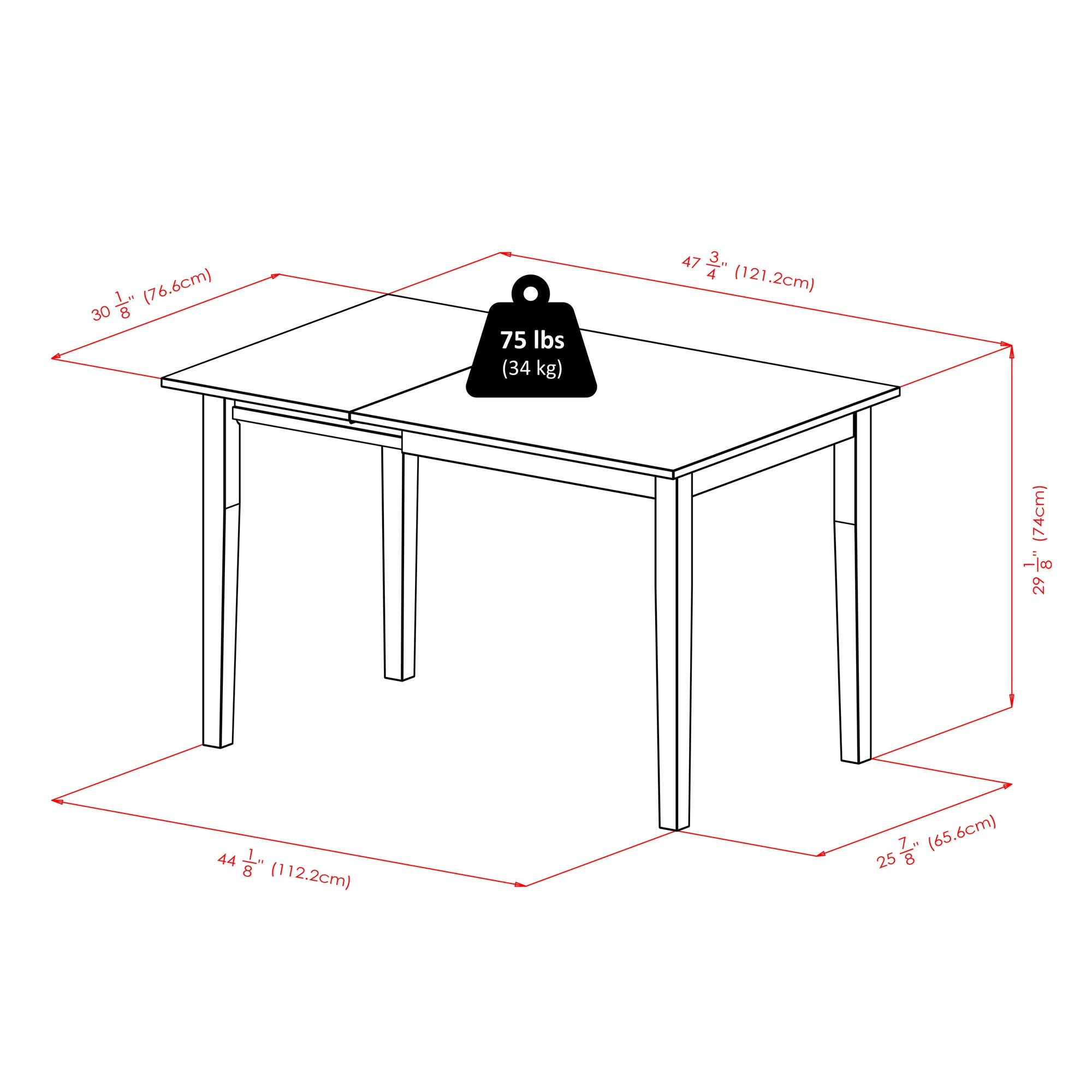 Space-Saving Drop Leaf Dining Table with Versatile Design