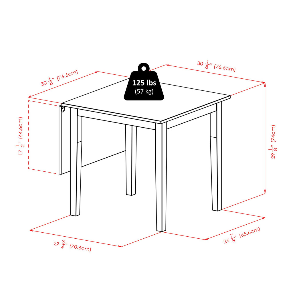 Space-Saving Drop Leaf Dining Table with Versatile Design