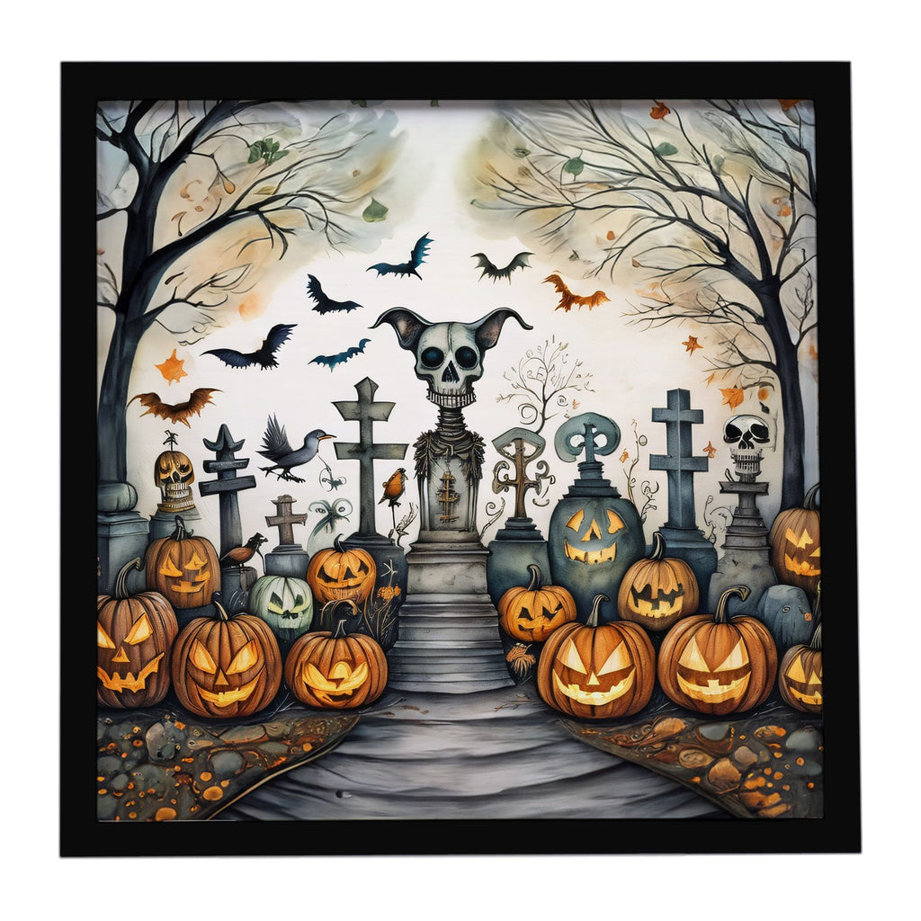 Pet Cemetery Spooky Halloween Framed Wall Art