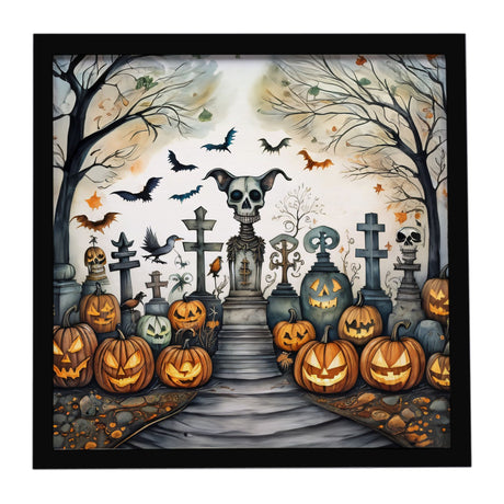 Pet Cemetery Spooky Halloween Framed Wall Art