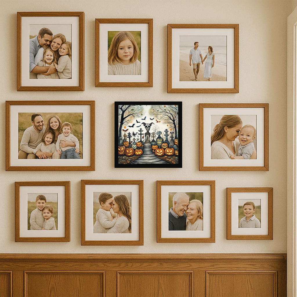 Pet Cemetery Spooky Halloween Framed Wall Art