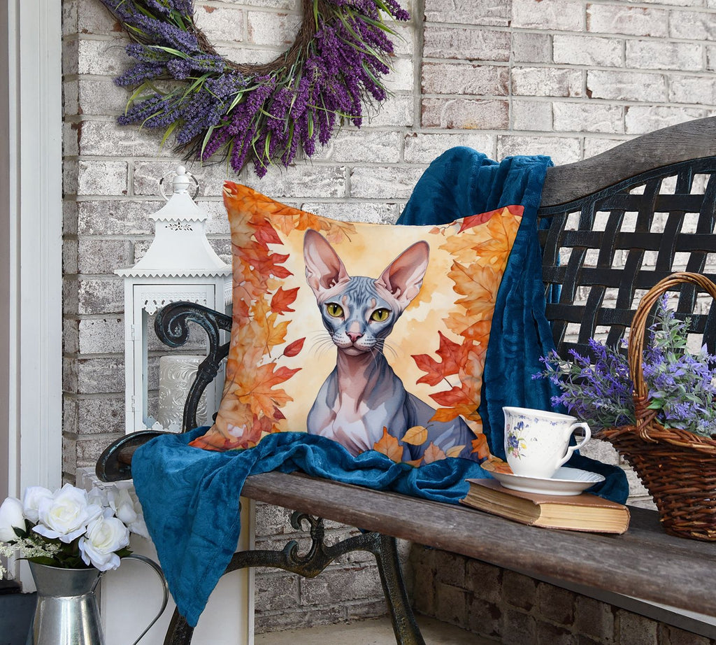 Fall Leaves Decorative Throw Pillow for Indoor and Outdoor Use