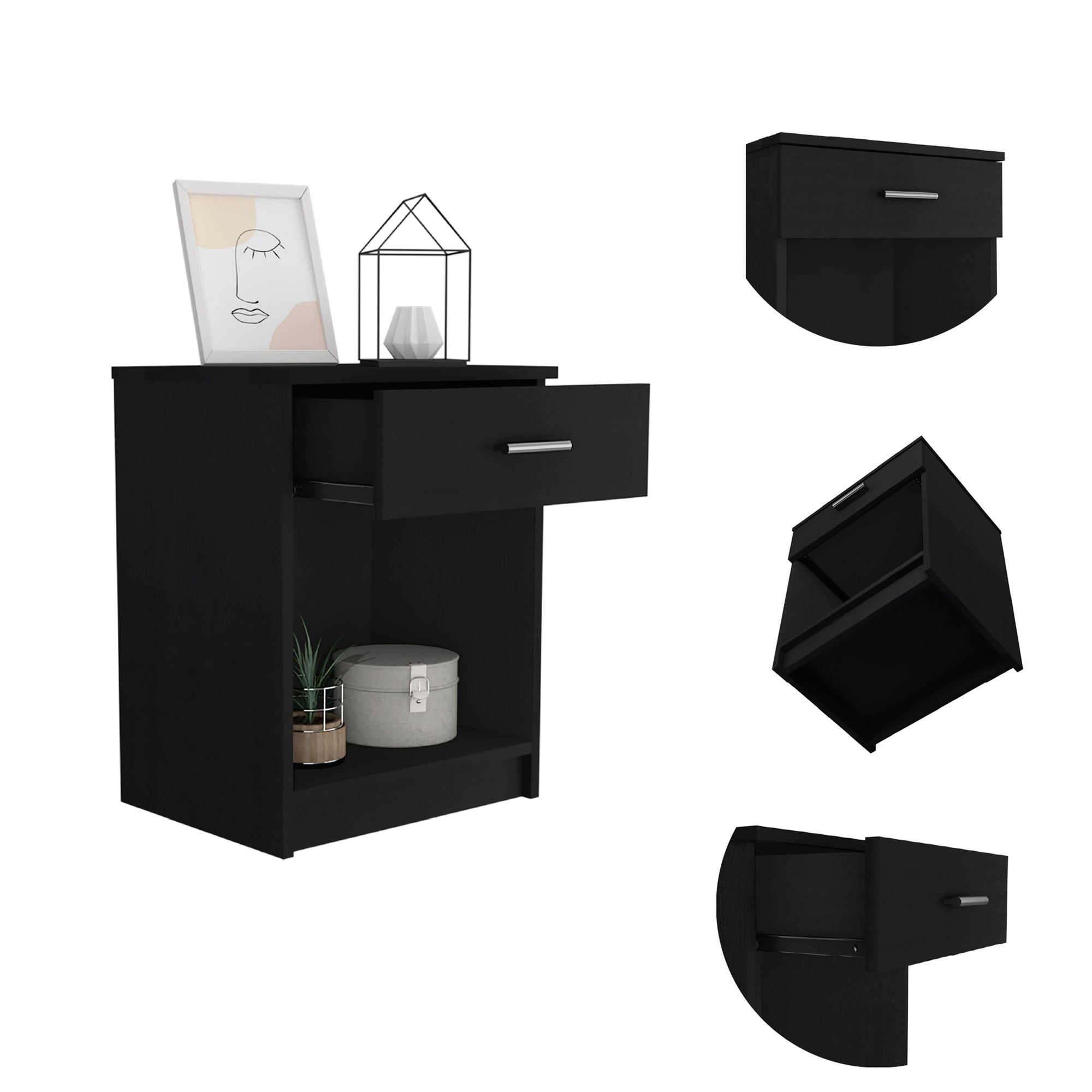 Freestanding Open Shelf Linen Cabinet – Four Shelves