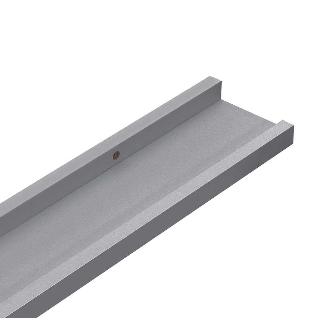 Gray Picture Frame Ledge Shelves, Set of Two