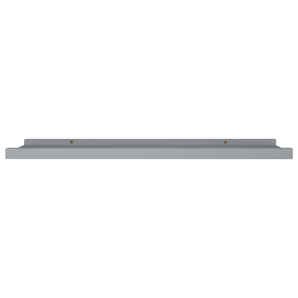 Gray Picture Frame Ledge Shelves, Set of Two