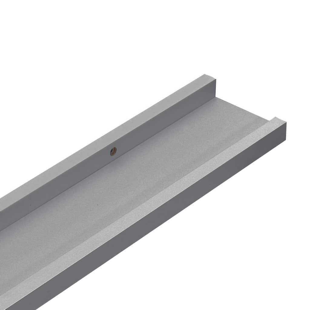 Gray Picture Frame Ledge Shelves, Set of Two