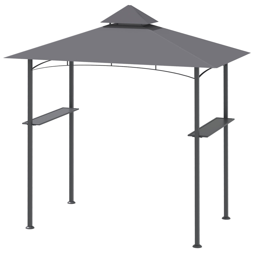 Panoramic Grill Gazebo with Storage Shelves and Bottle Opener