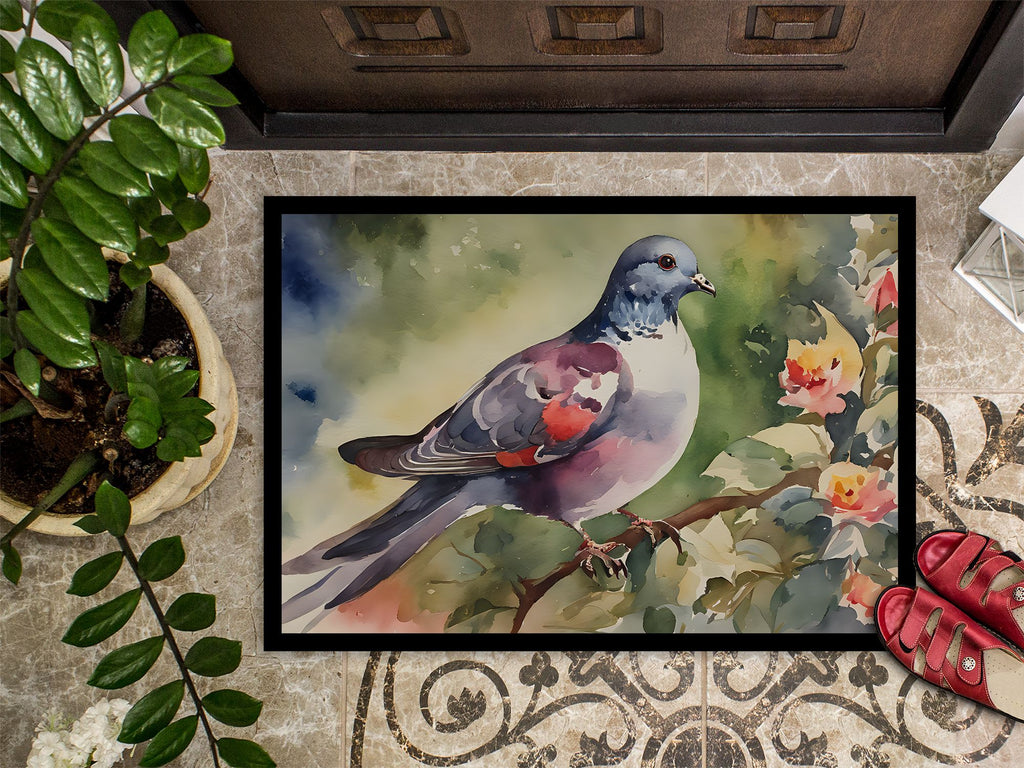 Pigeon Artwork Indoor-Outdoor Doormat