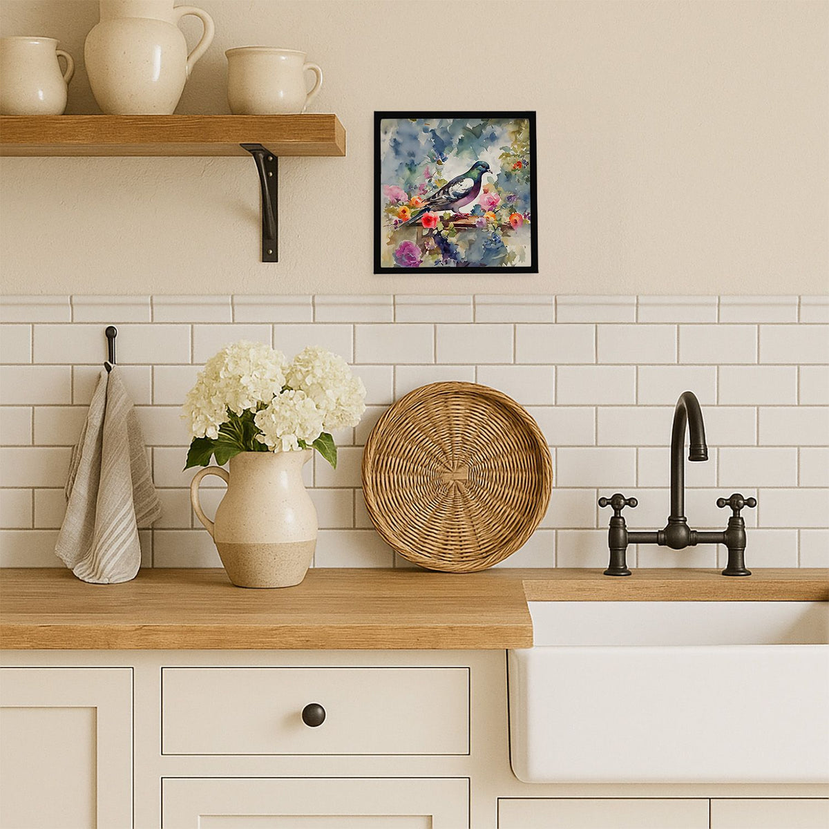 Pigeon Artwork in a Sleek Contemporary Frame