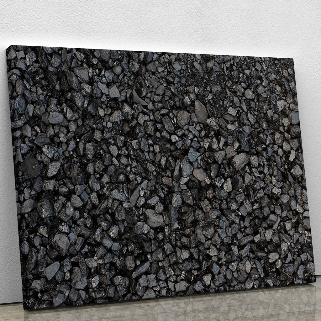 Pile of Coal Texture Canvas Print and Poster for Modern Home Decor
