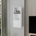 Pima Wall Cabinet in Melamine With One Door, White