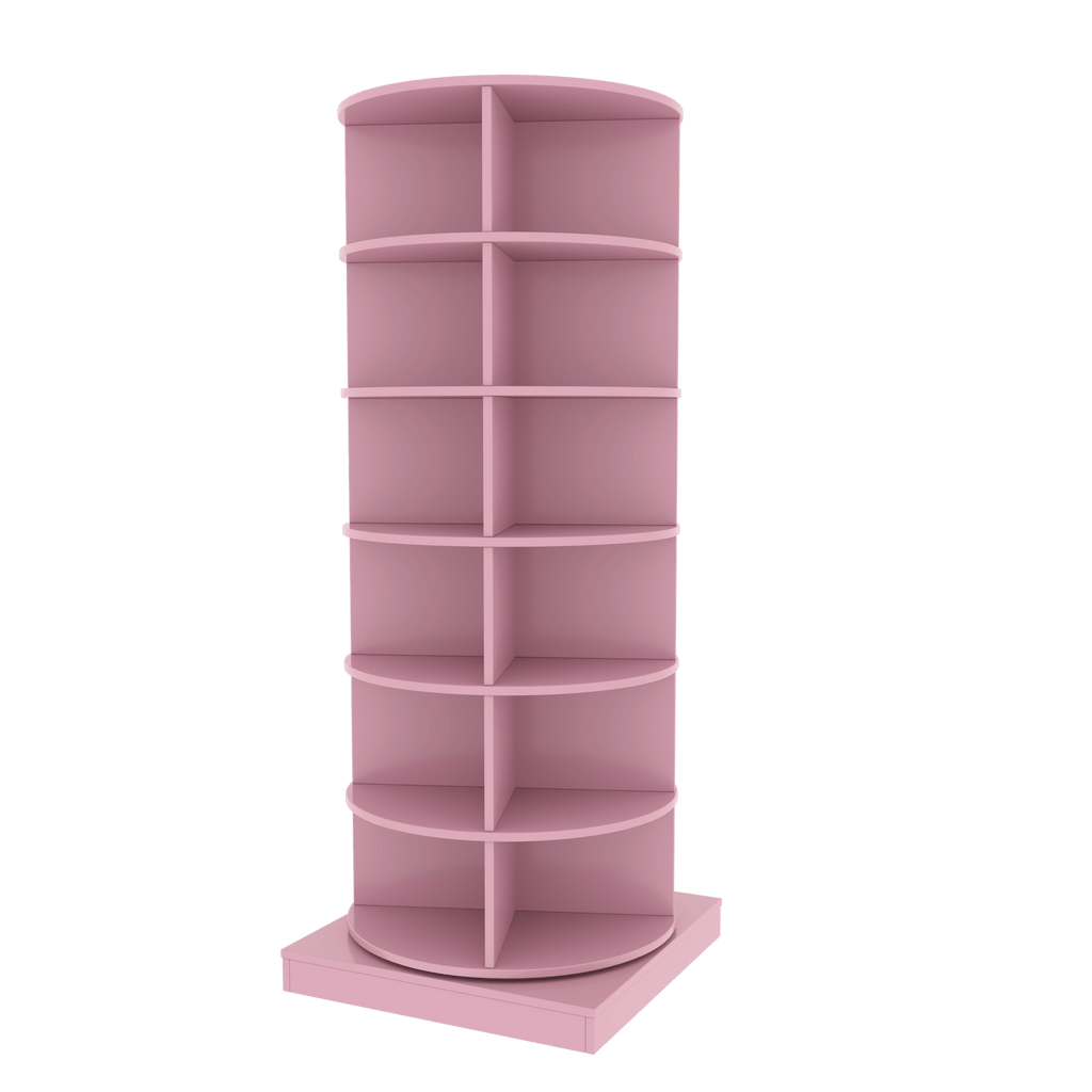 Pink 360 Rotating shoe cabinet 6 layers