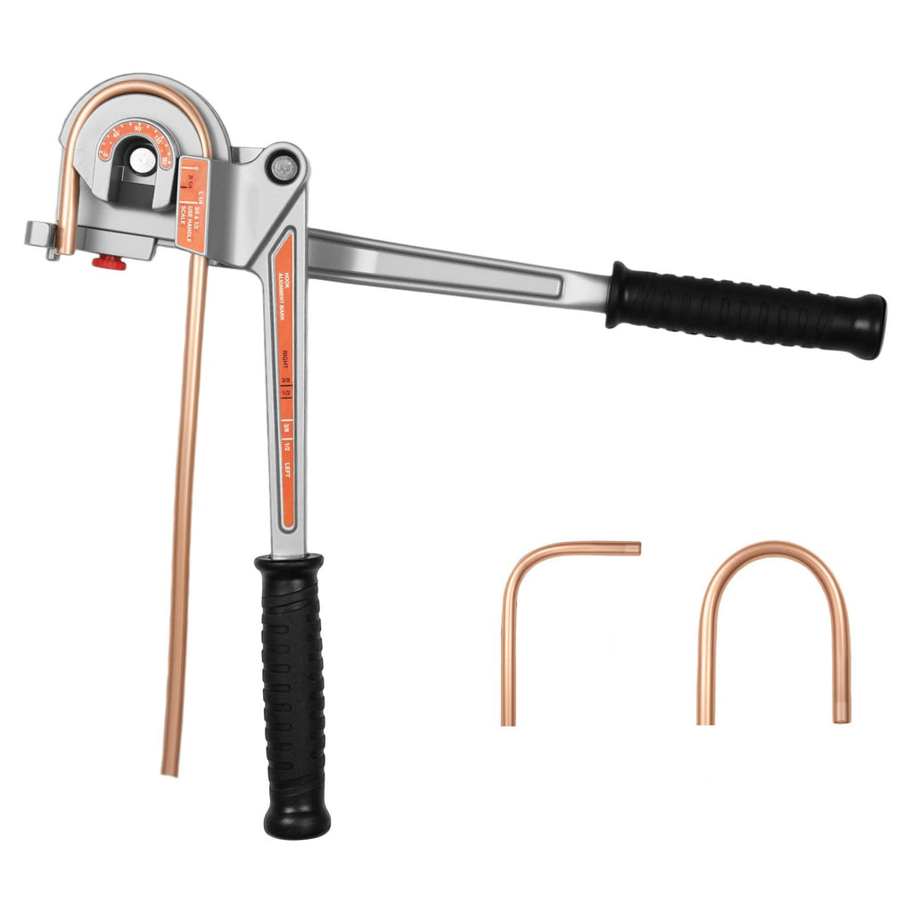 Pipe Tube Bender, 1/4", 3/8", 1/2" OD, 1 Manual Level Tube Bender, 180° Copper Aluminum Pipes B